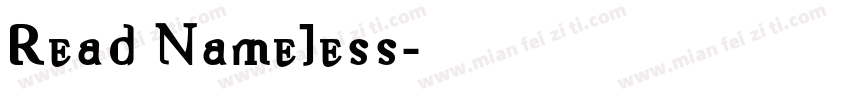 Read Nameless字体转换